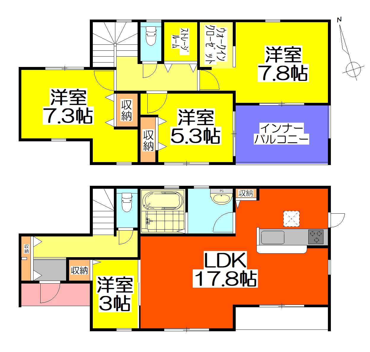 可児市今渡字ノ畑　新築戸建て　3号棟　4LDK