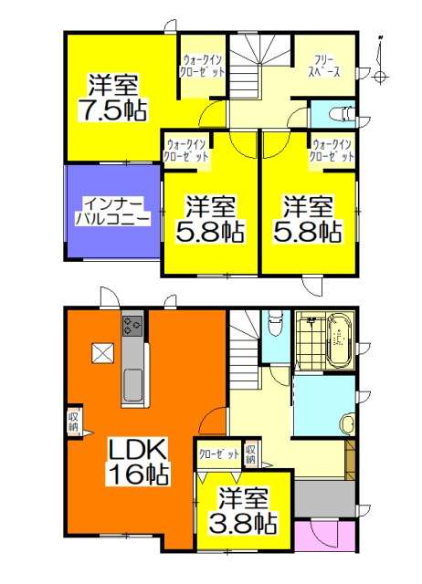ご成約 可児市広見 新築戸建て 3号棟 4LDK+WIC