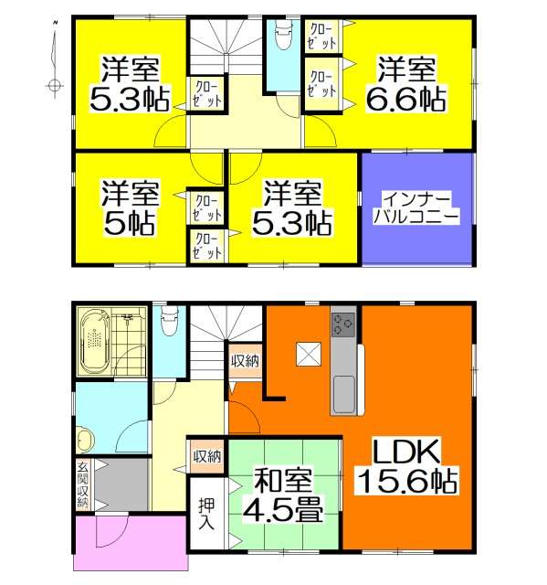 ご成約【可児市中恵土 新築戸建て】1号棟 部屋数多い5LDK